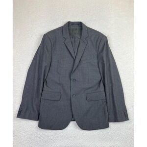 Express Blazer Mens 38S Gray Wool Blend Two Button Sport Coat Suit Jacket Formal